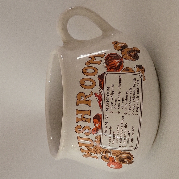 Dining Vintage Cream Of Mushroom Soup Recipe Crock Mug Poshmark